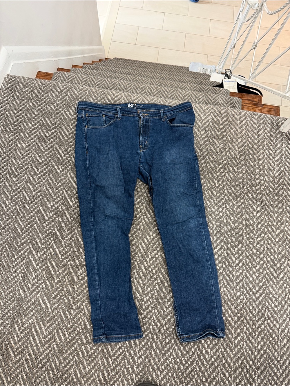 Men's Skinny Jeans in Deep Blue - Comfortable Stretch Fit